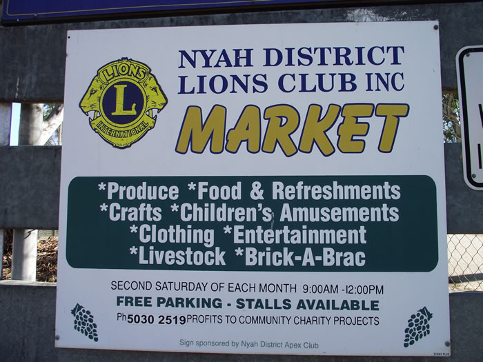 Nyah District Lions Club Market