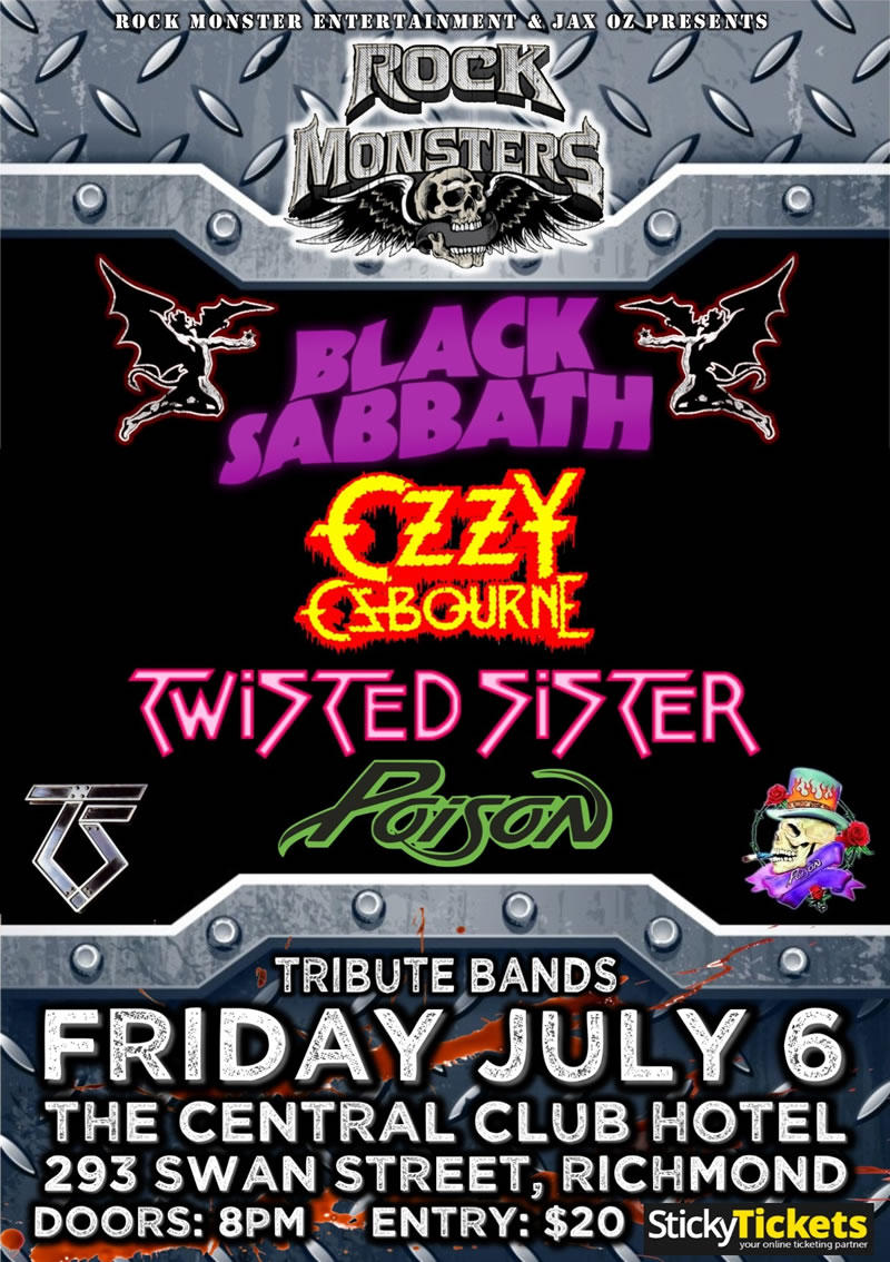 Rock Monsters: Black Sabbath Ozzy Osbourne, Twisted Sister & Poison Tributes Rock Monsters: Black Sabbath Ozzy Osbourne, Twisted Sister & Poison Tributes