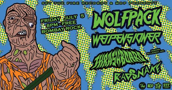 Wolfpack, Wetpensioner, Thrashboard, Radsnake Wolfpack, Wetpensioner, Thrashboard, Radsnake