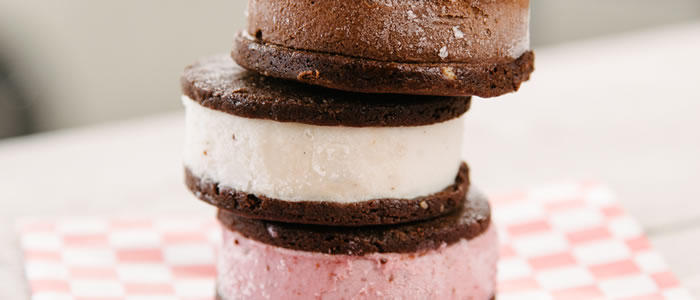 Free vegan ice cream sandwiches from Lord of the Fries