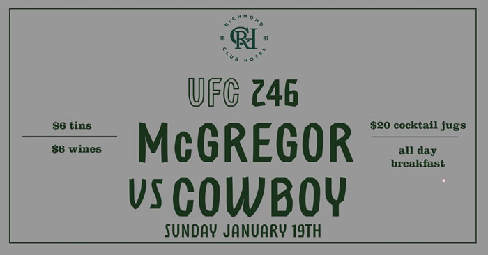 UFC 246: McGregor V Cowboy