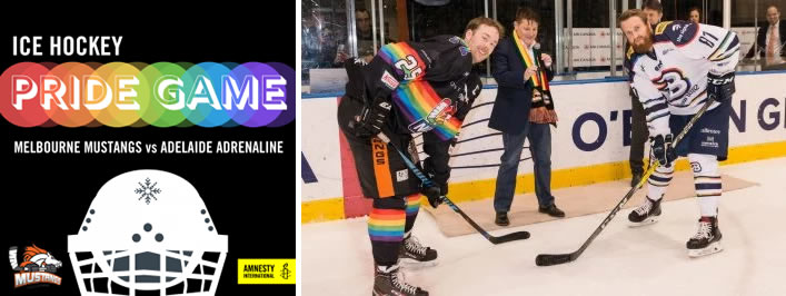 Melbourne Mustangs vs Adelaide Adrenaline: Ice Hockey Pride Game 2019 Melbourne Mustangs vs Adelaide Adrenaline: Ice Hockey Pride Game 2019