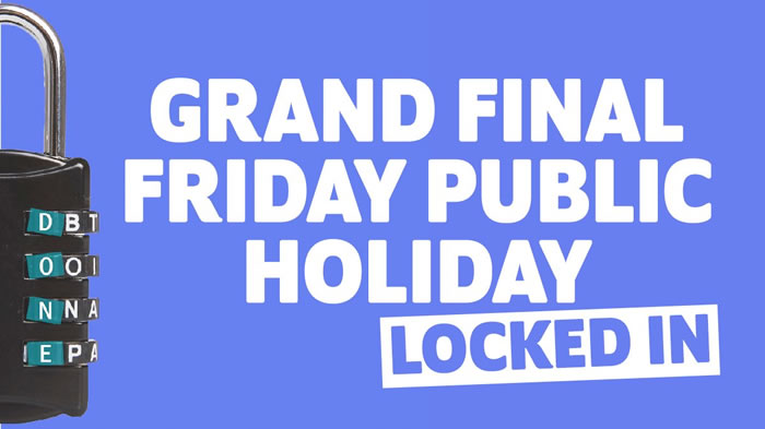 Grand Final Friday 2025 - Public Holiday Grand Final Friday 2025 - Public Holiday